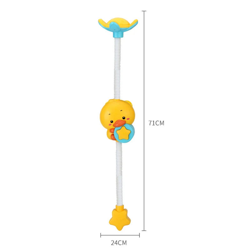 QWZ New Bath Toys Baby Water Game Duck Model Faucet Shower Electric Water Spray Swimming Bathroom Baby Toys For Kids Gifts