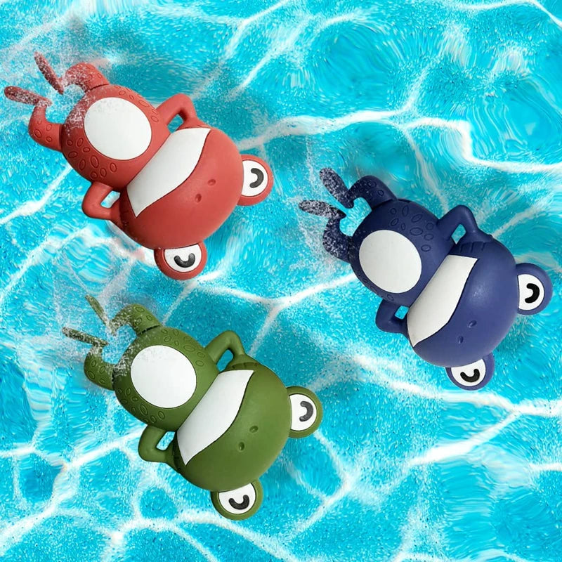 New Bath Toys for Toddlers Chain Clockwork Swim Backstroke Little Frog Baby Bathe Cute Appease Animal Toy Gift Bath Toys Kids