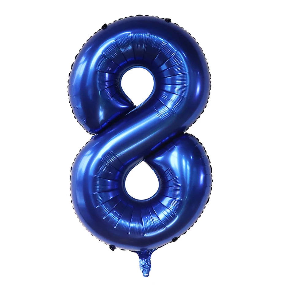 40Inch Dark Blue Number Foil Balloon 0-9 Digital Globos Children Birthday Party Decoration Baby Shower Toy Kids Graduation Gifts