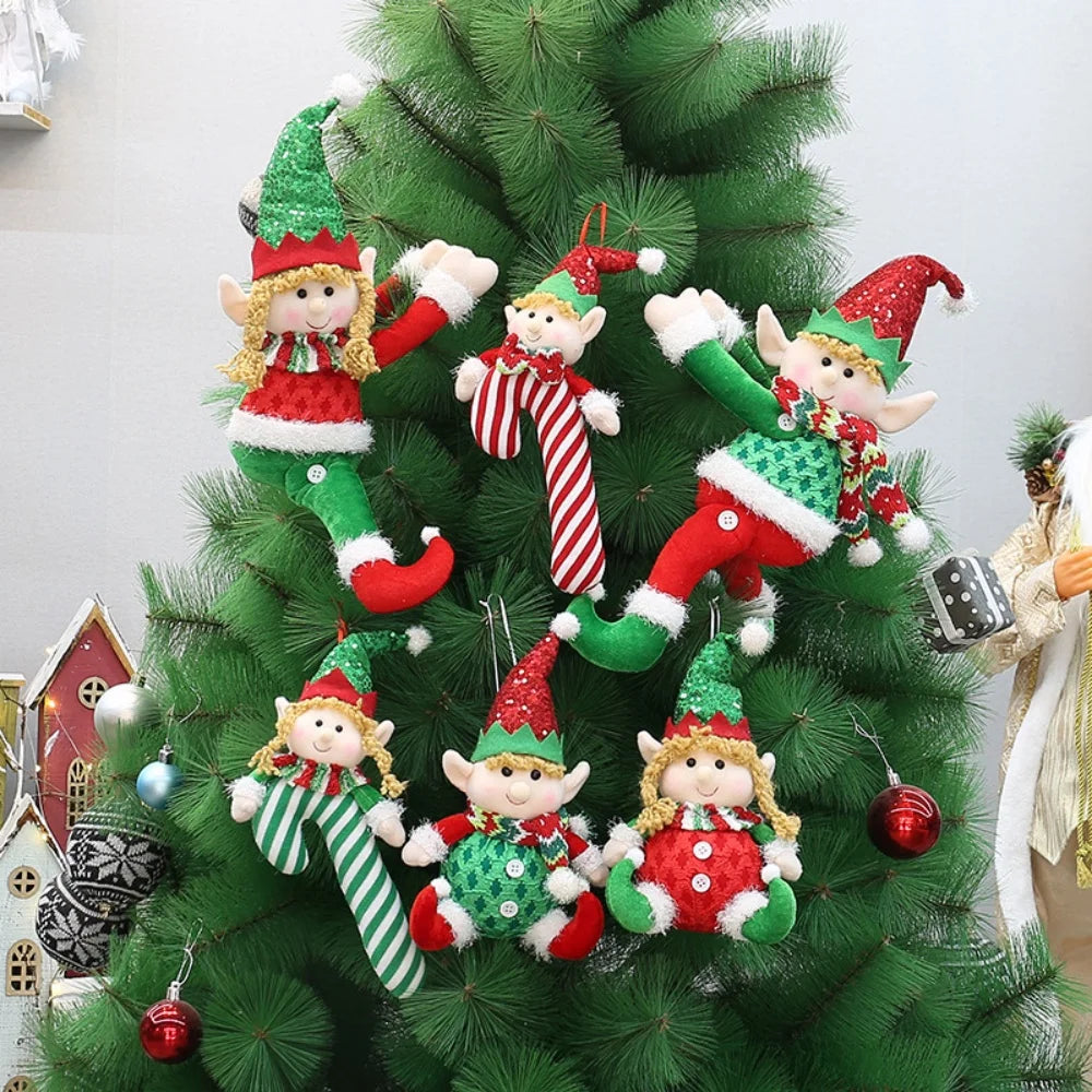 Christmas Tree Pendant Plush Toy 2025 New Year Hang Pendant Decor Christmas Decoration Ornaments Christmas Birthday Gifts