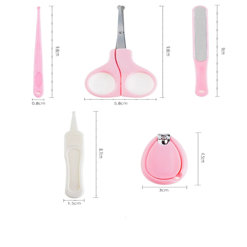 Newborn Baby Nail Scissor Baby Nail Care Tool Kid Safe Portable Nail Clipper Trimmer Tweezer with Box Children Manicure Kit