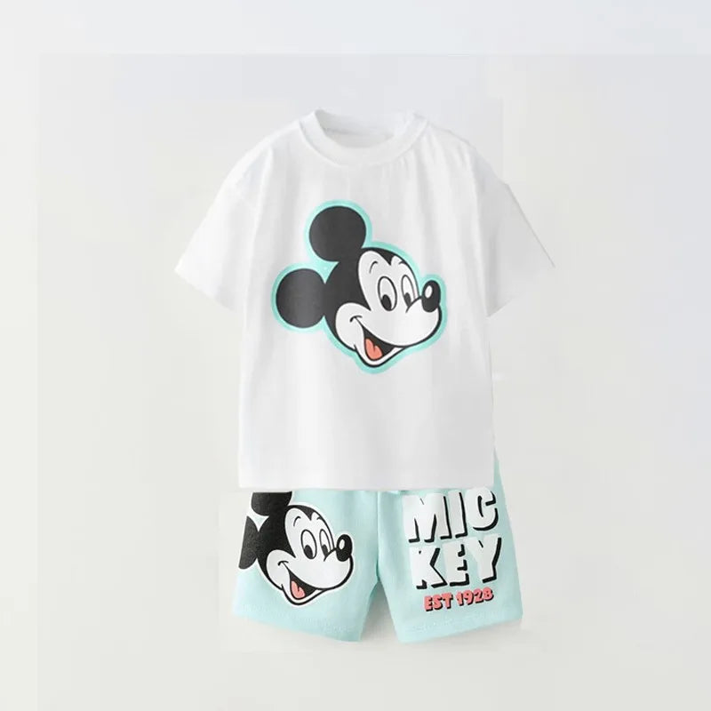 Cute Print Tshirt Shorts 2pcs Kids Fashion Casual Loose Costume Baby Short Sleeve Shorts Outfits Toddler New Trendy Tracksuits