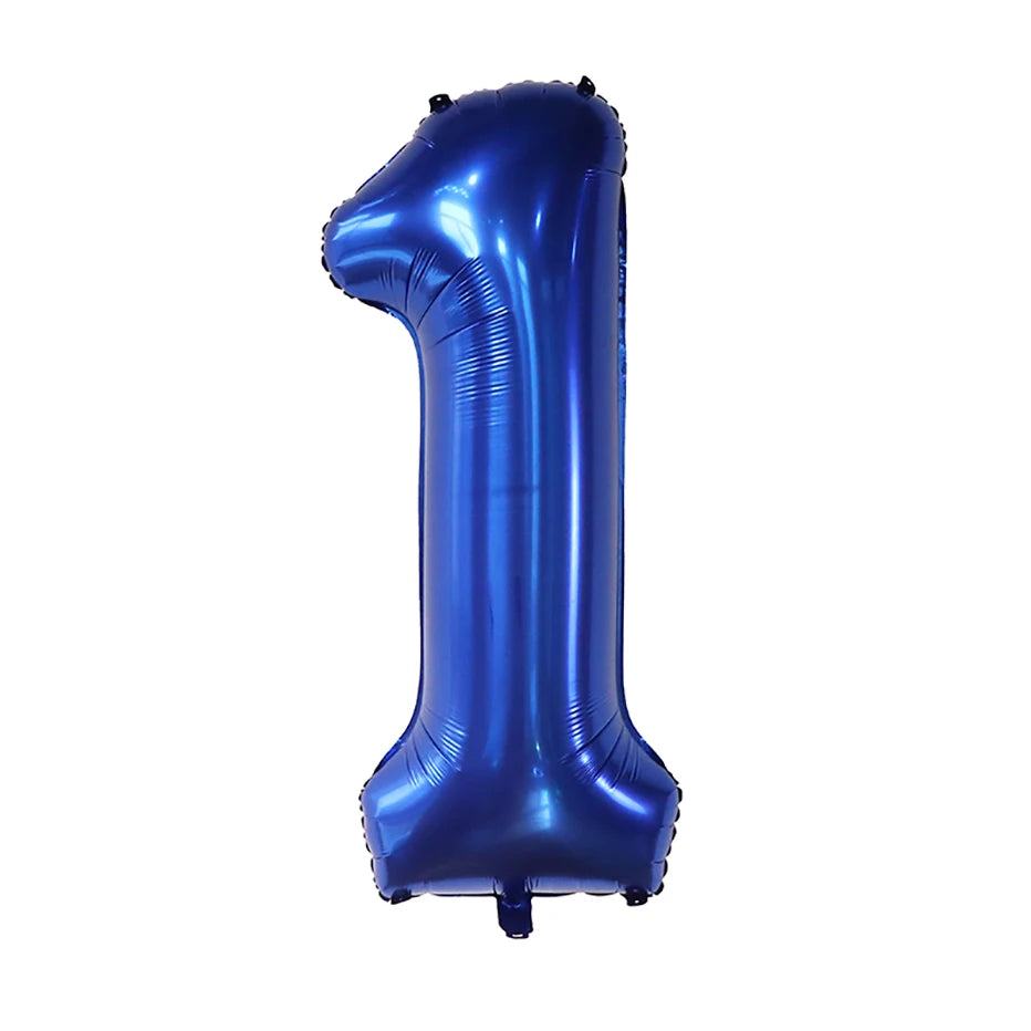 40Inch Dark Blue Number Foil Balloon 0-9 Digital Globos Children Birthday Party Decoration Baby Shower Toy Kids Graduation Gifts