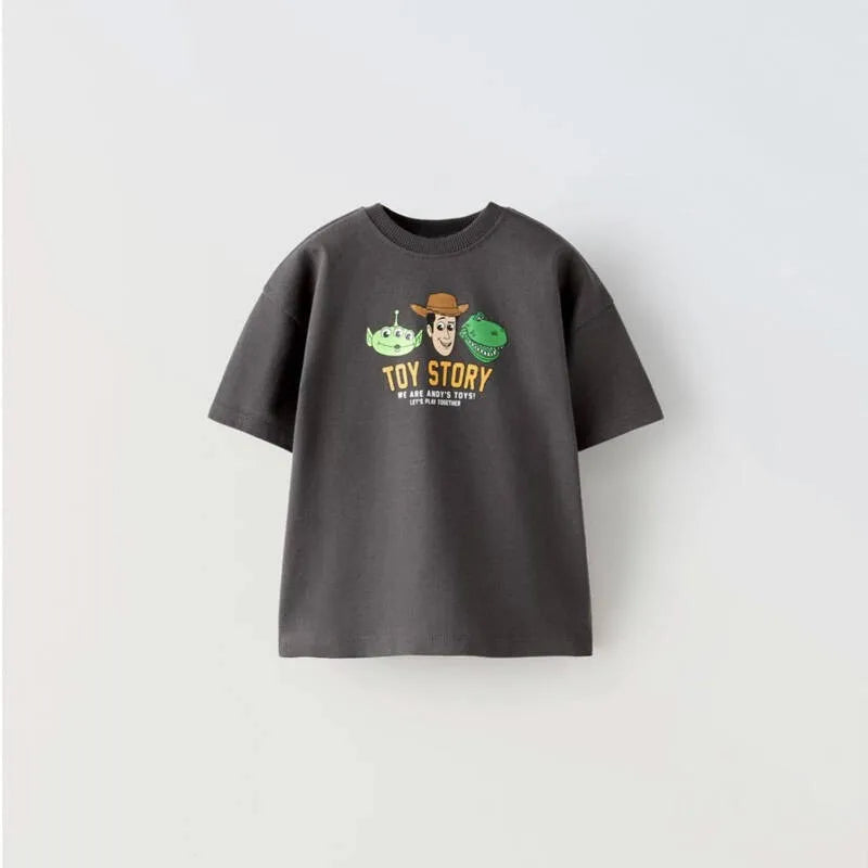 Brand T-shirt Summer Wear Boys Baby Costume Round Neck Base Shirt Children New Design Fashion Tops Cute Print Short Sleeve