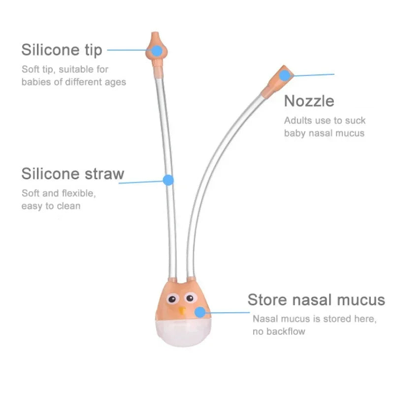 Dr.isla Newborn Baby Nasal Aspirator Nose Cleaner Sucker Suction Tool Protection Baby Mouth Nasal Suction Cleaning Sucker Device