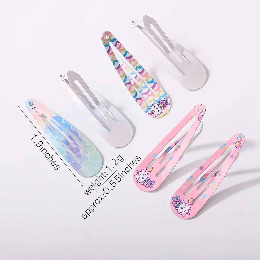 6/10PCS Newborn Cartoon Heart Type Metal Candy BB Clips Girls Hairpins Hair Clip Kids Headwear Barrettes Baby Hair Accessories