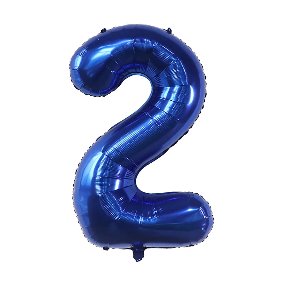 40Inch Dark Blue Number Foil Balloon 0-9 Digital Globos Children Birthday Party Decoration Baby Shower Toy Kids Graduation Gifts