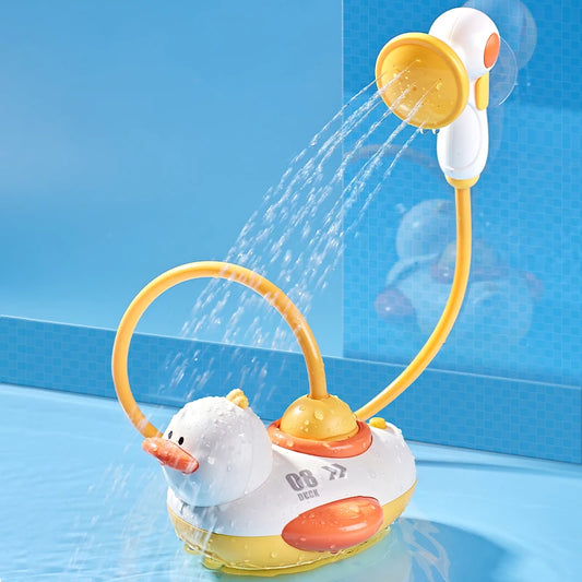 Cute Water Shower Bath Toy Duck Electric Spray Bathroom Kids Baby Cartoon Animal Bathtub New Game Faucet Swimming for Girl Gift