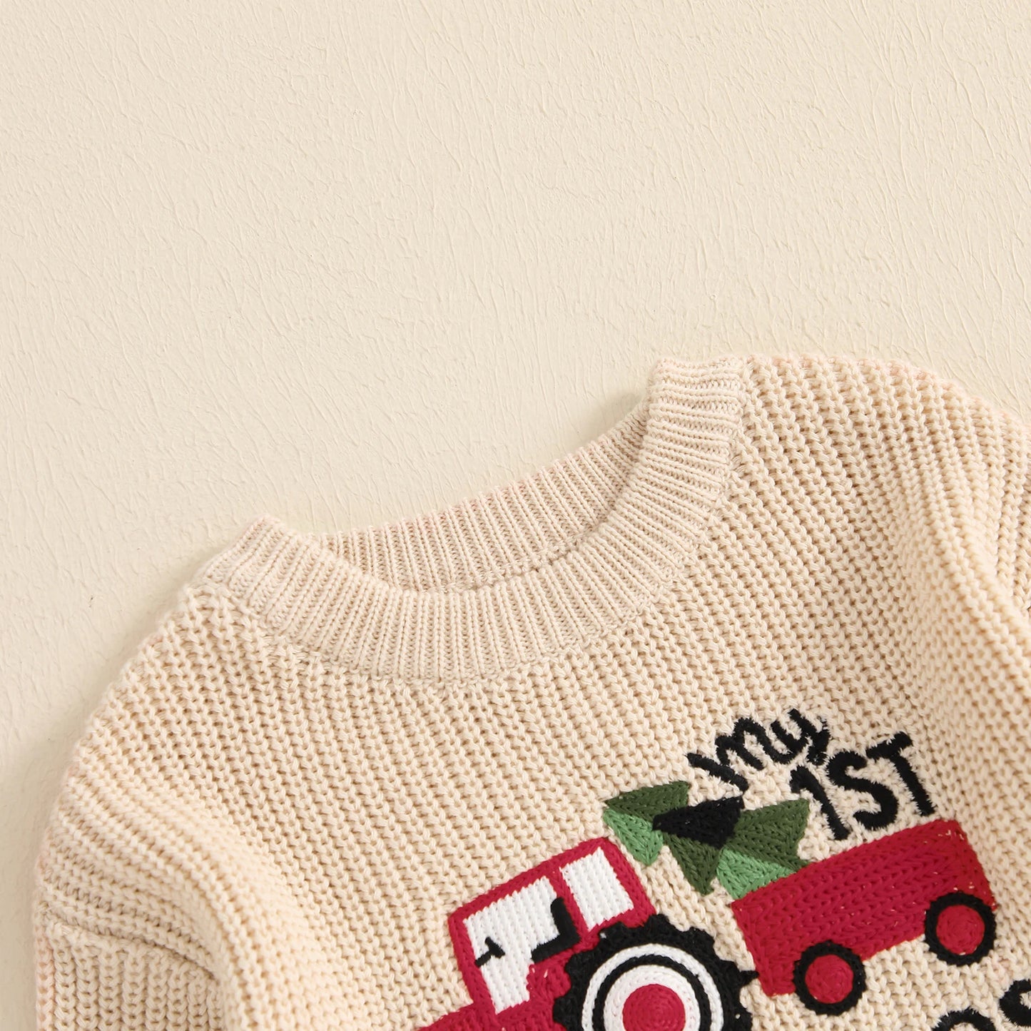 Citgeett Winter Christmas Infant Baby Boy Girl Sweater Letter Embroidery Long Sleeve Pullover Tops Fall Autumn Xmas Clothes