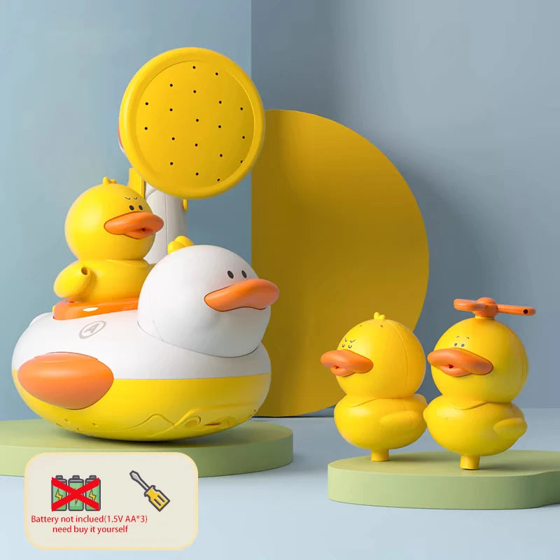 Cute Water Shower Bath Toy Duck Electric Spray Bathroom Kids Baby Cartoon Animal Bathtub New Game Faucet Swimming for Girl Gift