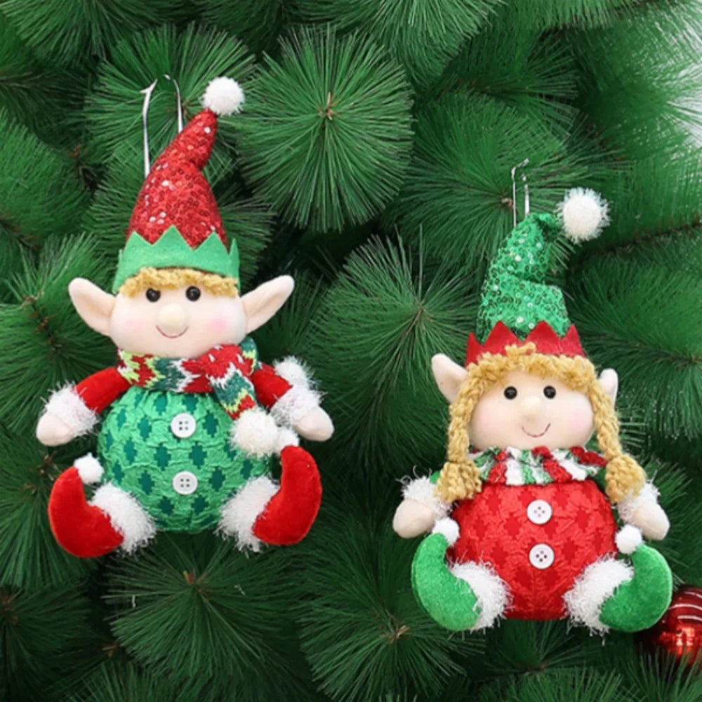 Christmas Tree Pendant Plush Toy 2025 New Year Hang Pendant Decor Christmas Decoration Ornaments Christmas Birthday Gifts