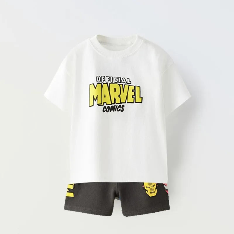 Cute Print Tshirt Shorts 2pcs Kids Fashion Casual Loose Costume Baby Short Sleeve Shorts Outfits Toddler New Trendy Tracksuits