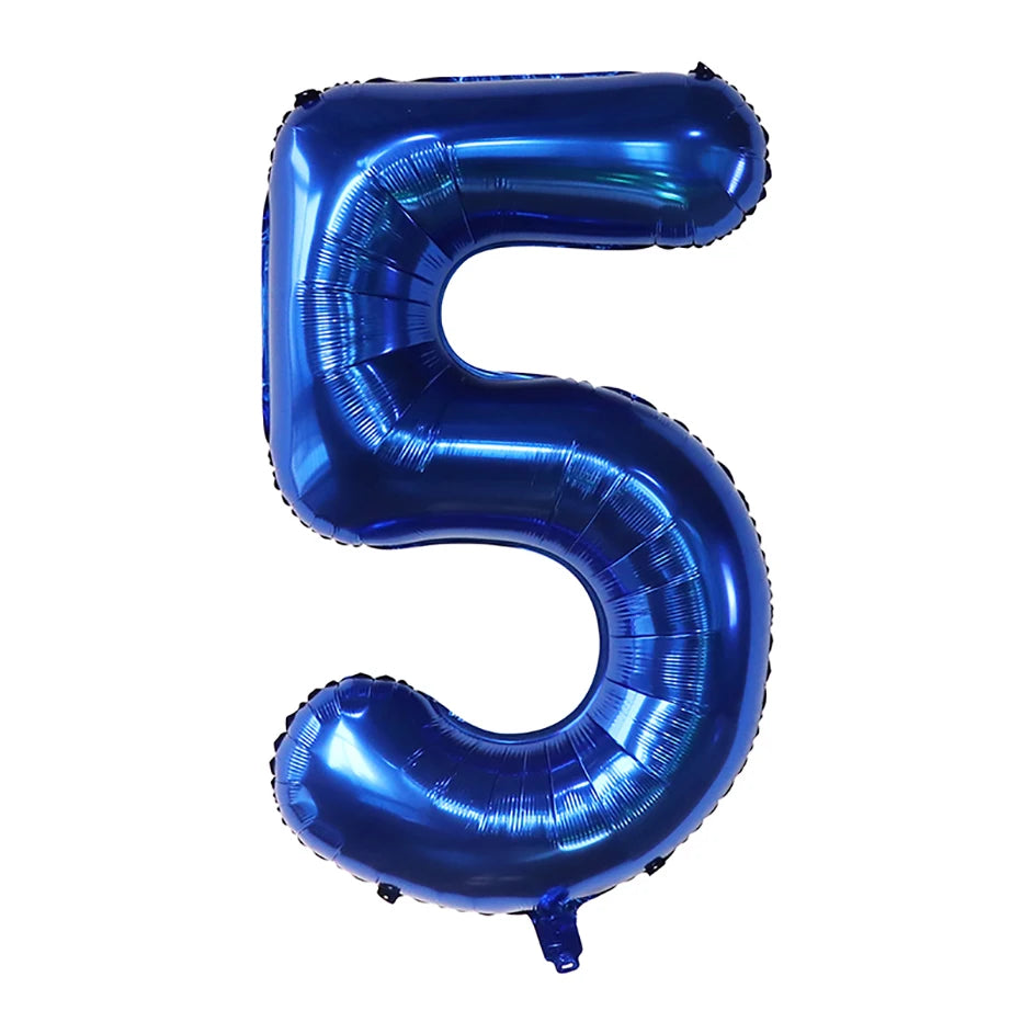 40Inch Dark Blue Number Foil Balloon 0-9 Digital Globos Children Birthday Party Decoration Baby Shower Toy Kids Graduation Gifts