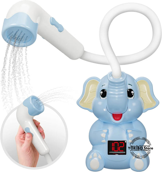 Baby Bath Toys Bath Shower with Shower Thermometer Electric Elephant Water Spray Water Toys for Kids Tathtub Toys for Toddlers