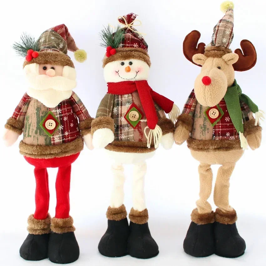 2025 Noel Christmas Doll Christmas Decorations For Home Xmas Gift  Snowman Santa Claus Standing Doll Plush Toys New Year Decor