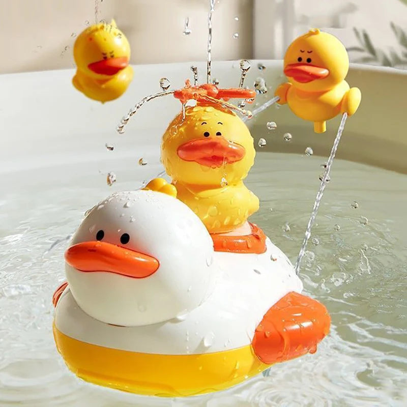 Cute Water Shower Bath Toy Duck Electric Spray Bathroom Kids Baby Cartoon Animal Bathtub New Game Faucet Swimming for Girl Gift