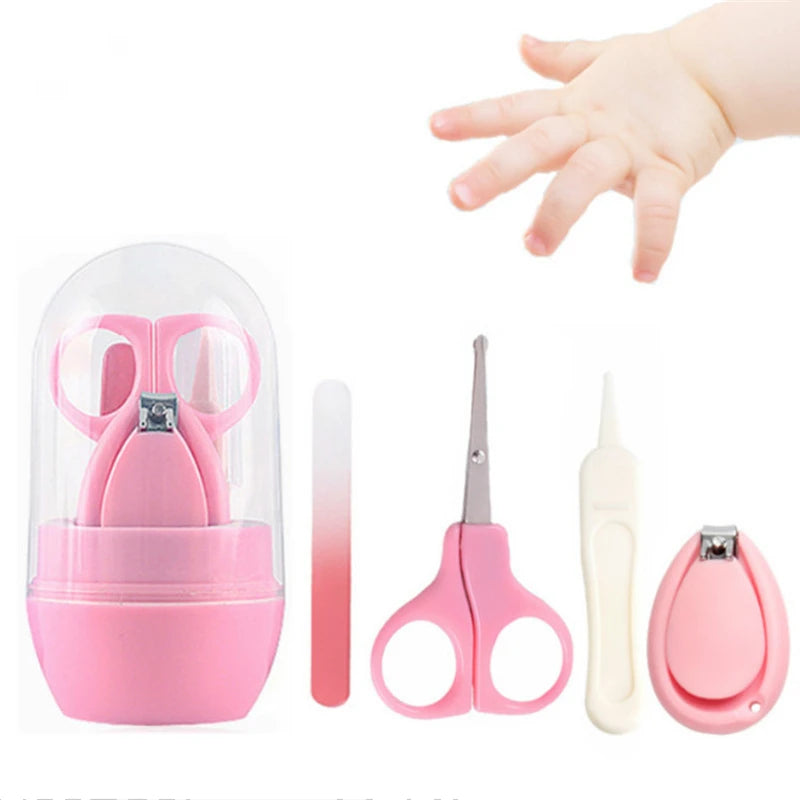 Newborn Baby Nail Scissor Baby Nail Care Tool Kid Safe Portable Nail Clipper Trimmer Tweezer with Box Children Manicure Kit