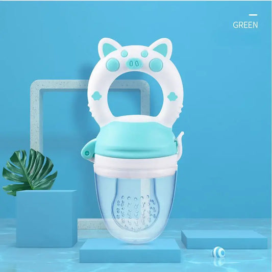 Baby Food Feeding Spoon Juice Extractor Pacifier cup Molars Baby feeding bottle Silicone Gum Fruit Vegetable Bite Eat Auxiliary