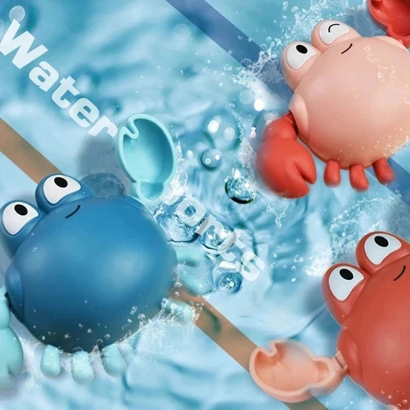 Baby Toys Bathing Ducks Cartoon Animal Whale Crab Swimming Pool Water Play Game Chain Clockwork Bath Toys For Children