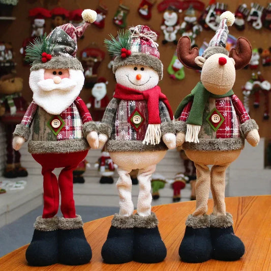 2025 Noel Christmas Doll Christmas Decorations For Home Xmas Gift  Snowman Santa Claus Standing Doll Plush Toys New Year Decor