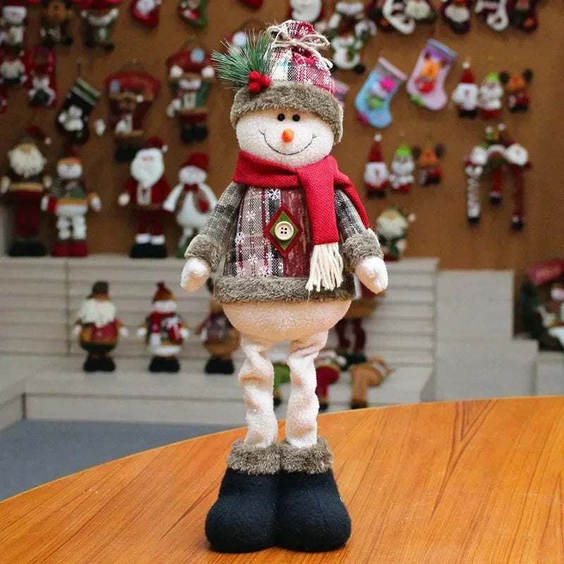 2025 Noel Christmas Doll Christmas Decorations For Home Xmas Gift  Snowman Santa Claus Standing Doll Plush Toys New Year Decor