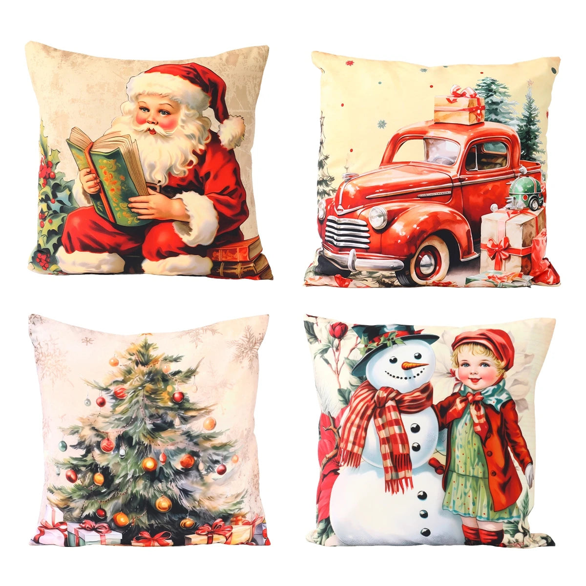 45cm Christmas Cushion Cover Navidad Merry Christmas Decorations For Home 2024 Xmas Noel Cristmas Ornaments New Year Gifts 2025