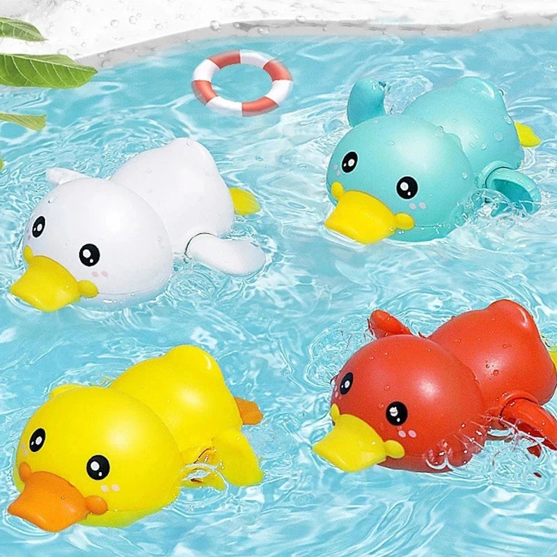 New Baby Water Toy Swimming Pool Cartoon Animal Bathing Ducks Crab Wound-up Chain Clockwork Bath Toys for Infant Toddler Gift