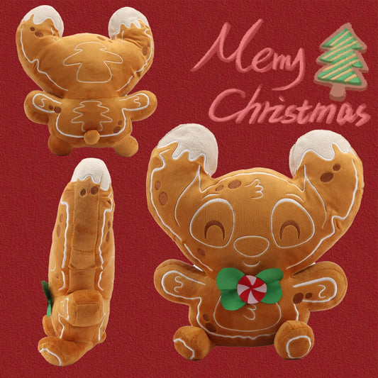 35cm Kawaii Cartoon Gingerbread Man Plush Toy Stuffed Animals Soft Gingerbread Dogs Kids Cute Christmas Gifts Plush Pillow