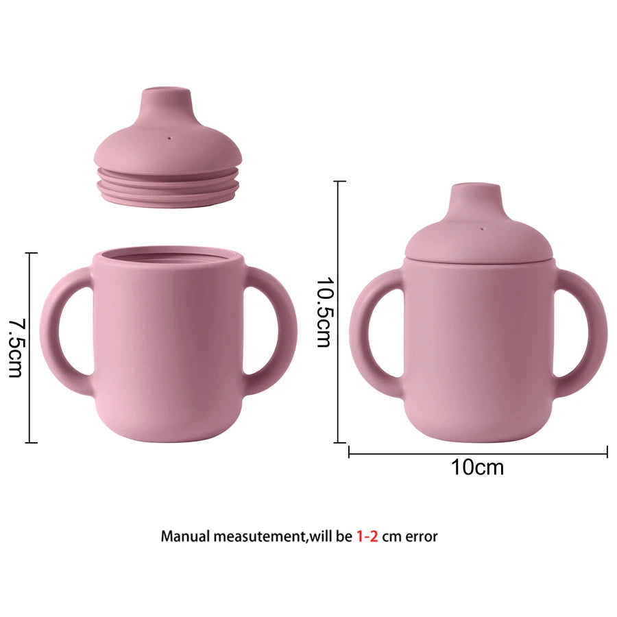 Food Grade Silicone Baby Feeding Cups Drinkware Cup BPA Free Newborn Learning Hand Child Bottle Baby Items Free Shipping