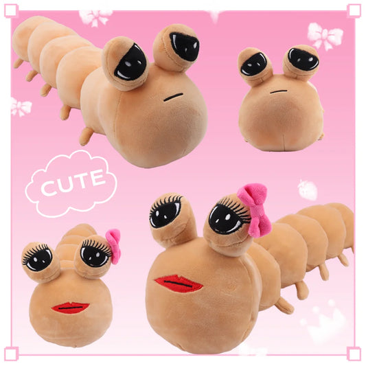 Kawaii Caterpillar Mrs Pou Plush Toys Anime My Pet Alien Pou Doll Stuffed Animals Bedroom Sofa Decor Kids Birthday Gifts