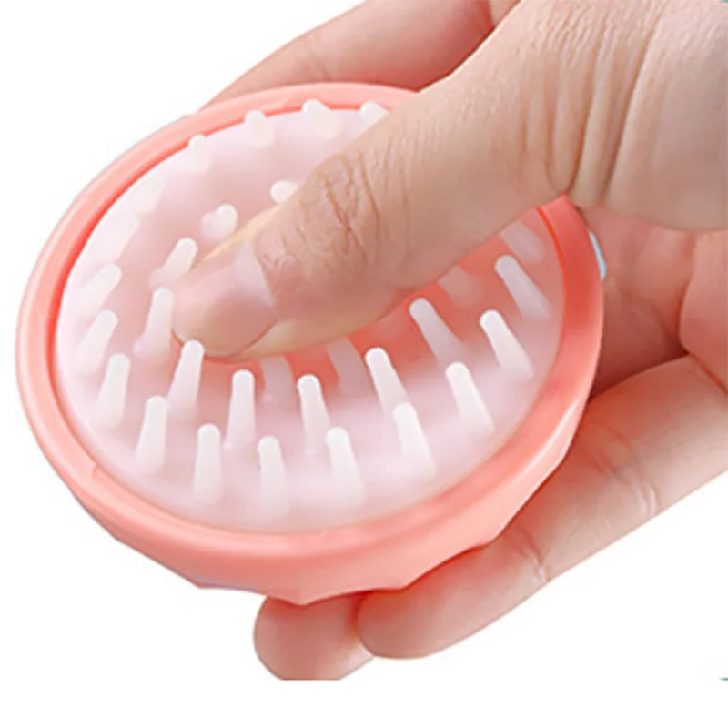 Baby Silicone Shampoo Brush Newborn Kids Washing Hair Tool Bath Mud Rubbing Brush Baby Head Massage Brush Baby Items